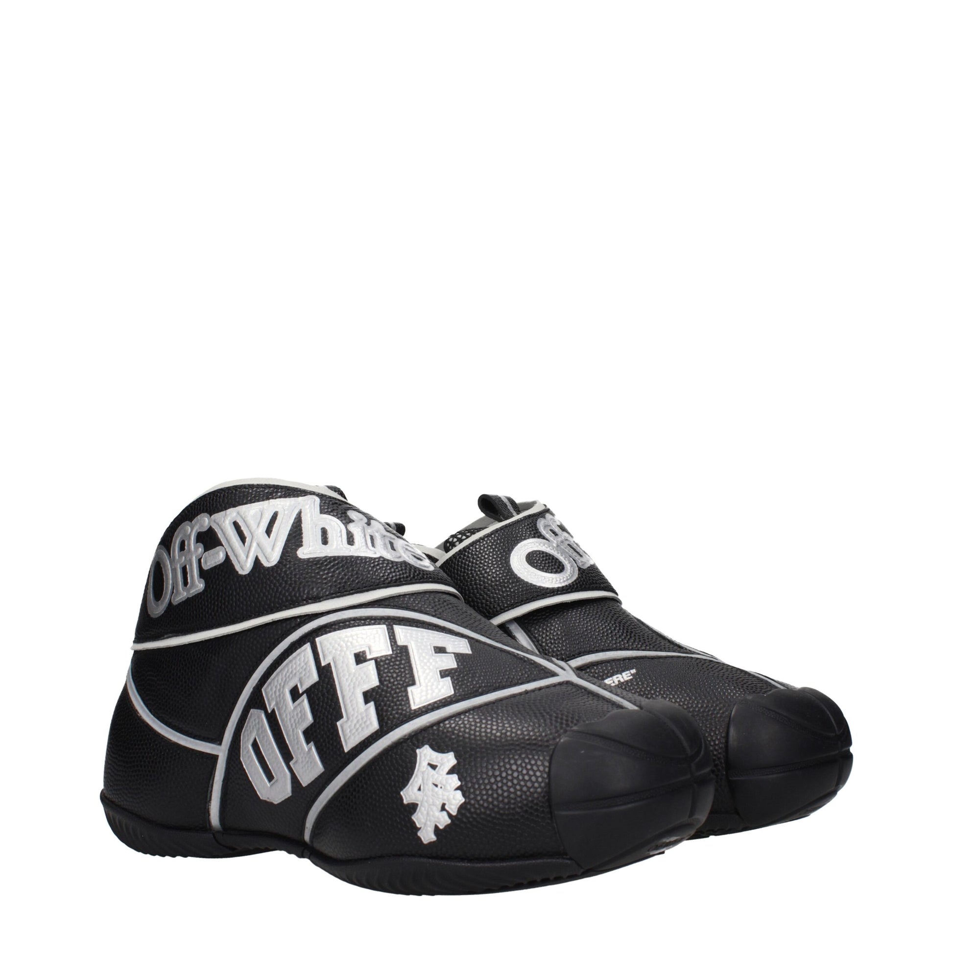 Off-White Black Leather High Top Sneakers Off-White