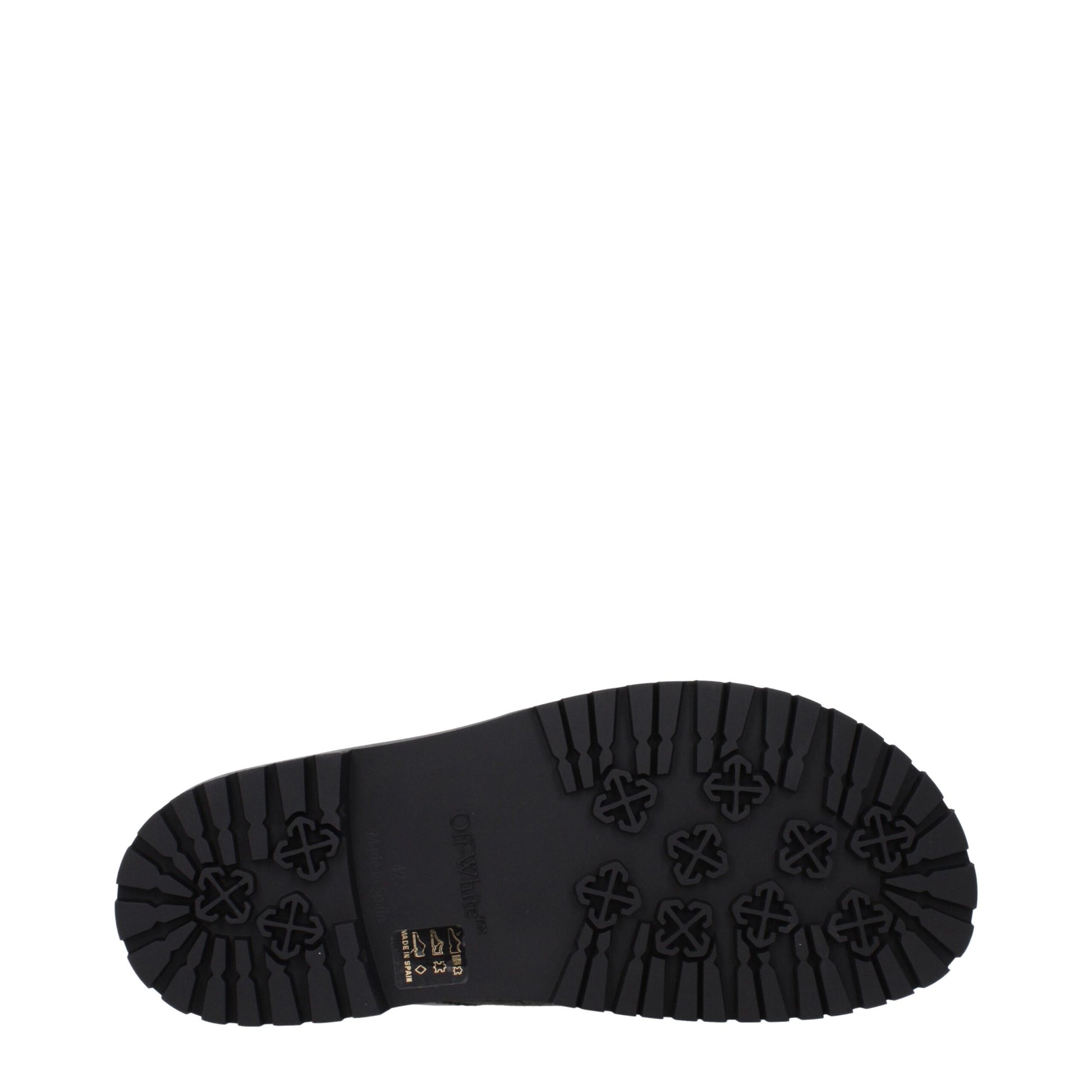 Off-White Green Fabric Flat Sandals Off-White