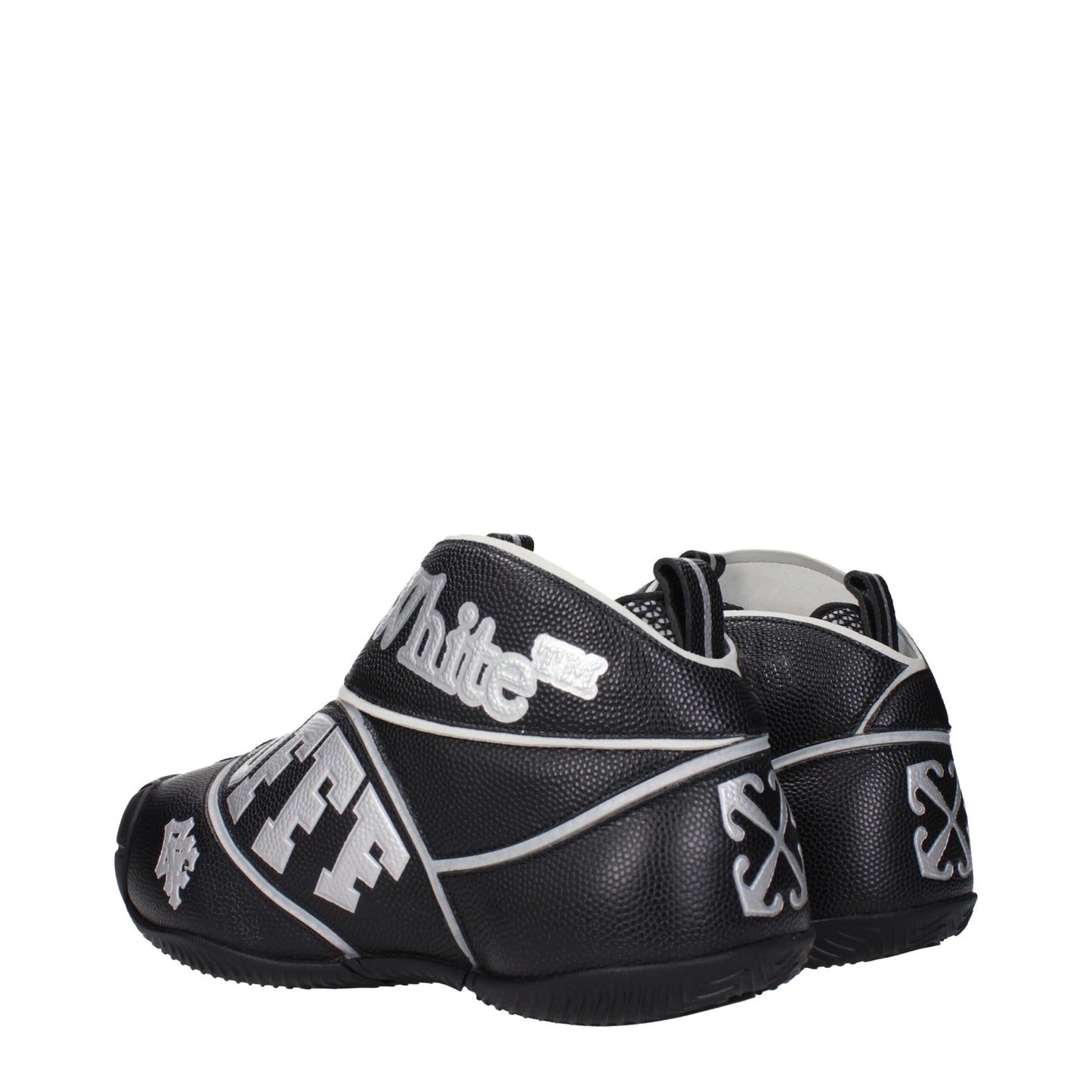 Off-White Black Leather High Top Sneakers Off-White