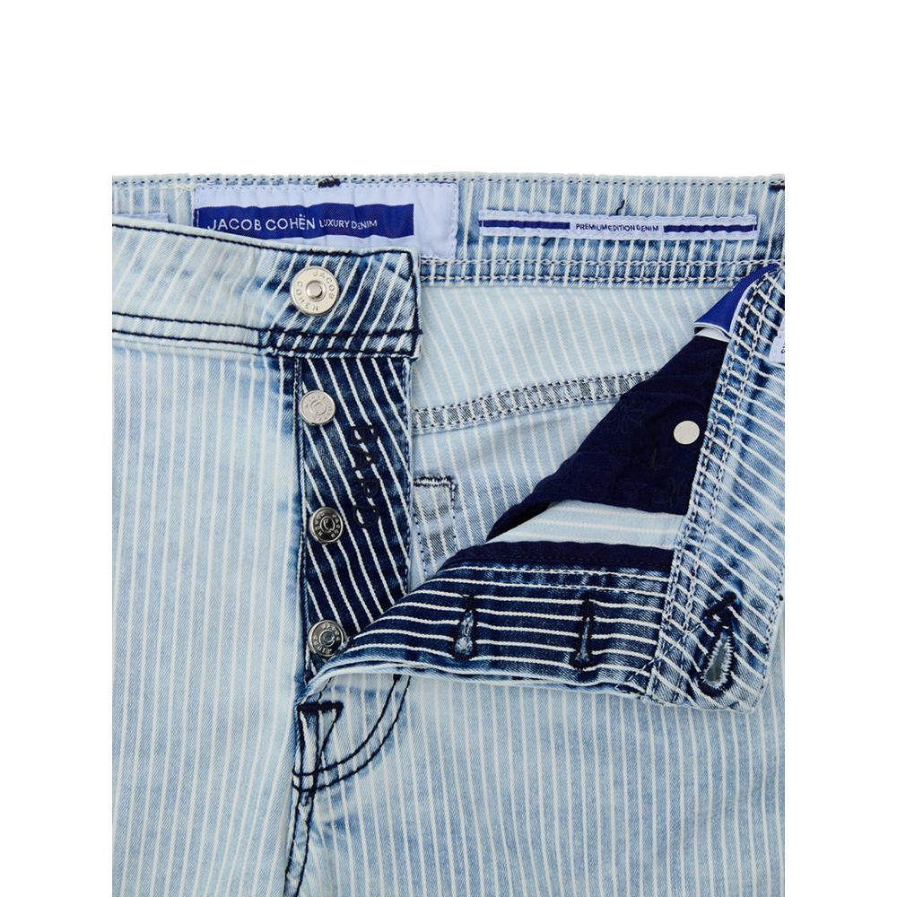 Jacob Cohen Blue Cotton Skinny Jeans