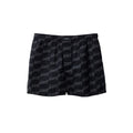 Black cotton Bermuda shorts by Balenciaga featuring a relaxed fit and classic design, shown on a model.