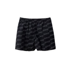 Black cotton Bermuda shorts by Balenciaga featuring a relaxed fit and minimalist design, shown on a plain background.