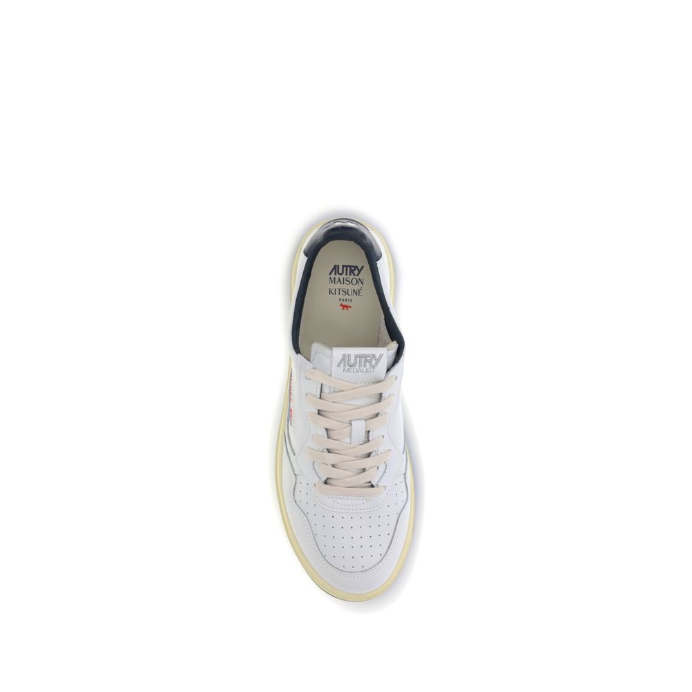 Autry White Leather Athletic Sneakers Autry