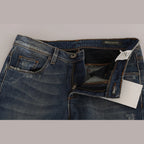 Ermanno Scervino Blue Washed Boot Cut Casual Denim Pants Jeans