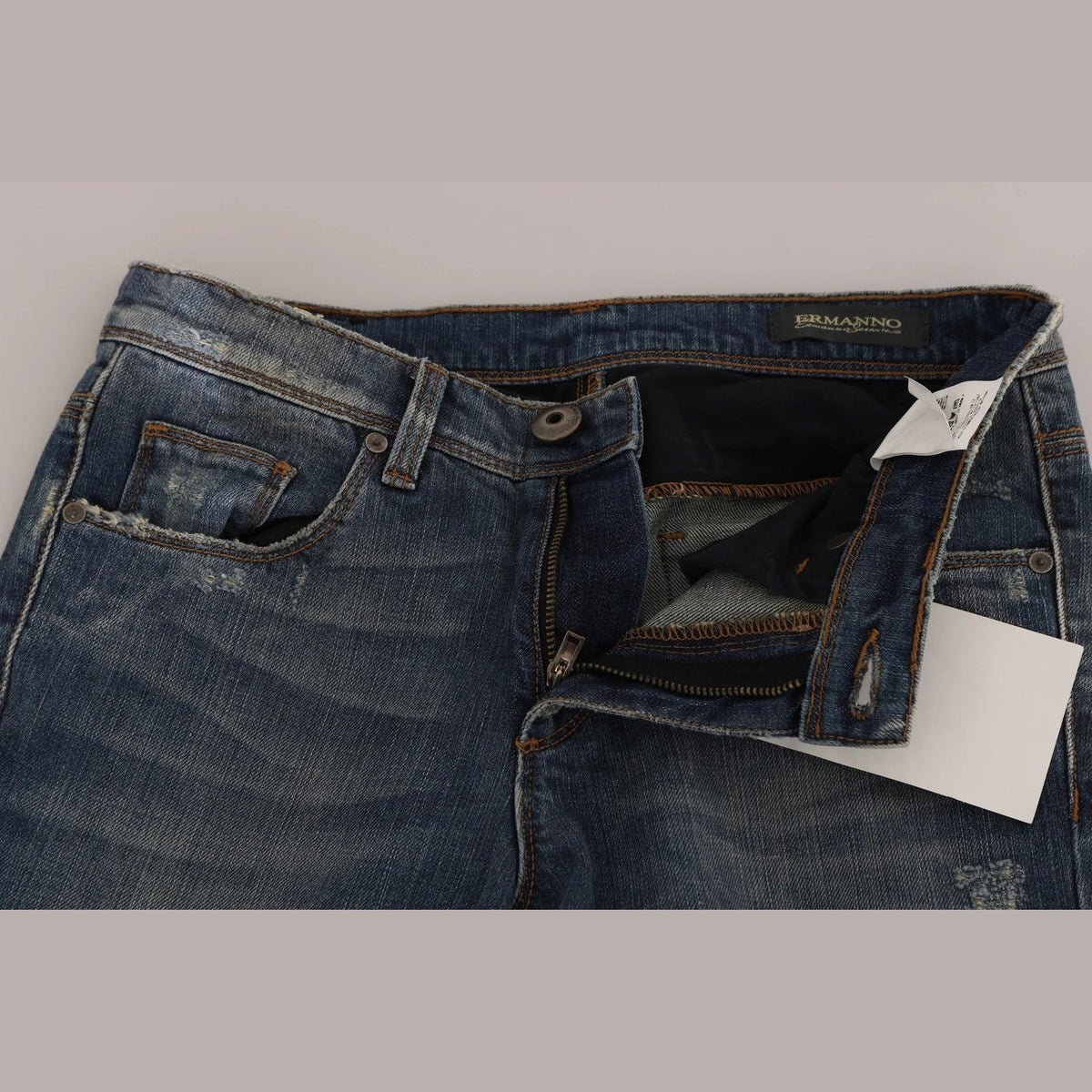 Ermanno Scervino Blue Washed Boot Cut Casual Denim Pants Jeans