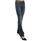 Ermanno Scervino Blue Washed Boot Cut Casual Denim Pants Jeans
