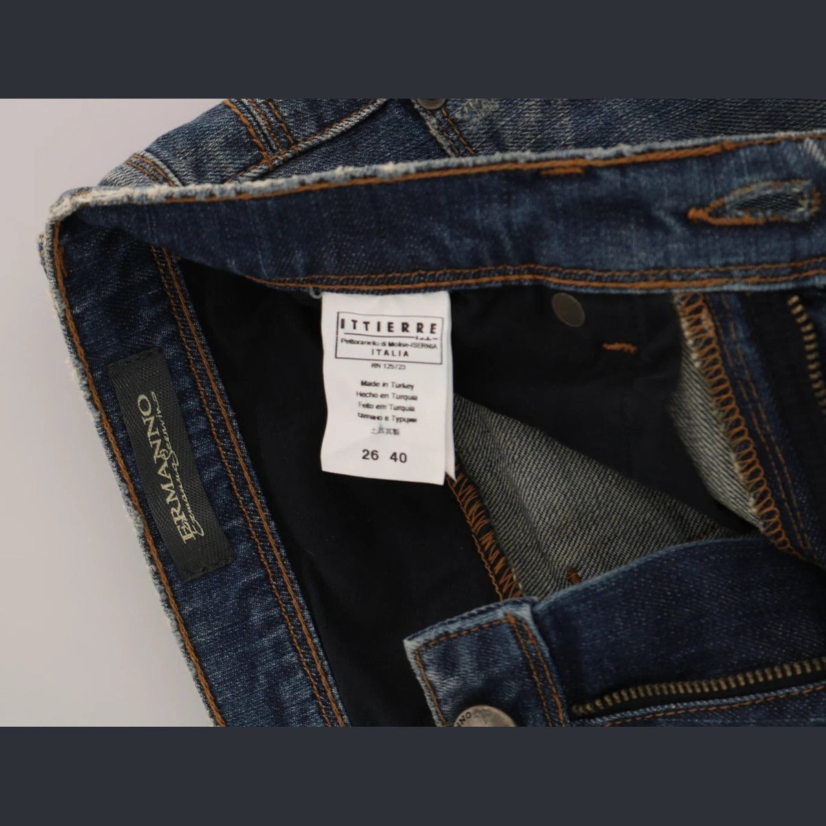 Ermanno Scervino Blue Washed Boot Cut Casual Denim Pants Jeans