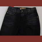 John Galliano Black Washed High Waist Flared Denim Casual Pants Jeans