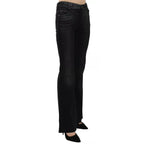 John Galliano Black Washed High Waist Flared Denim Casual Pants Jeans