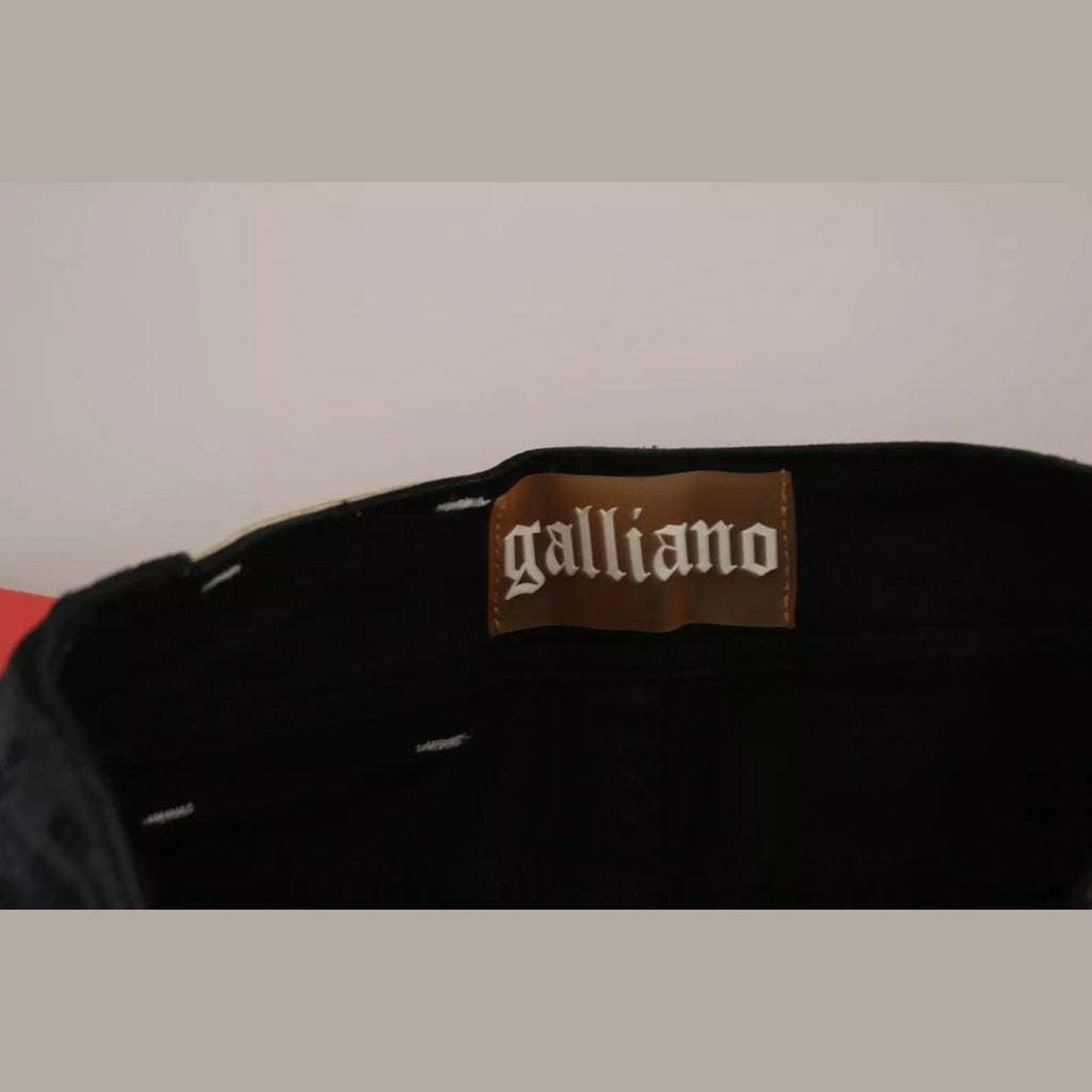 John Galliano Black Washed High Waist Flared Denim Casual Pants Jeans