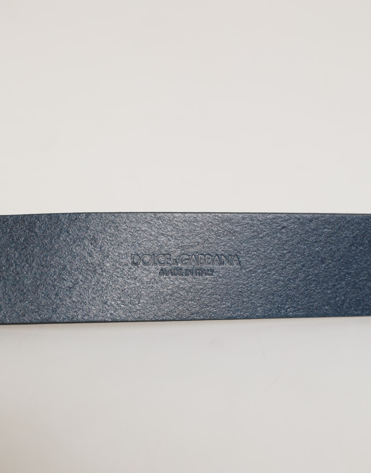 Dolce & Gabbana Blue Leather Classic Metal Logo Buckle Belt Dolce & Gabbana