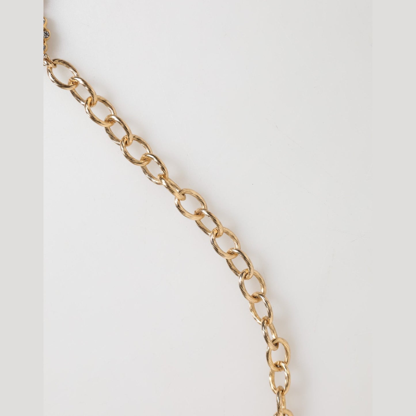 Dolce & Gabbana Gold Crystal Clock Pendant Statement Jewelry Necklace