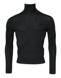 Dolce & Gabbana Black Wool Turtle Neck Men Pullover Sweater - Eljoys Fashion 
