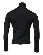 Dolce & Gabbana Black Wool Turtle Neck Men Pullover Sweater - Eljoys Fashion 