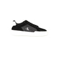 Calvin Klein Nero leather men's sneaker with sleek design, white sole, and minimalist style for casual wear.