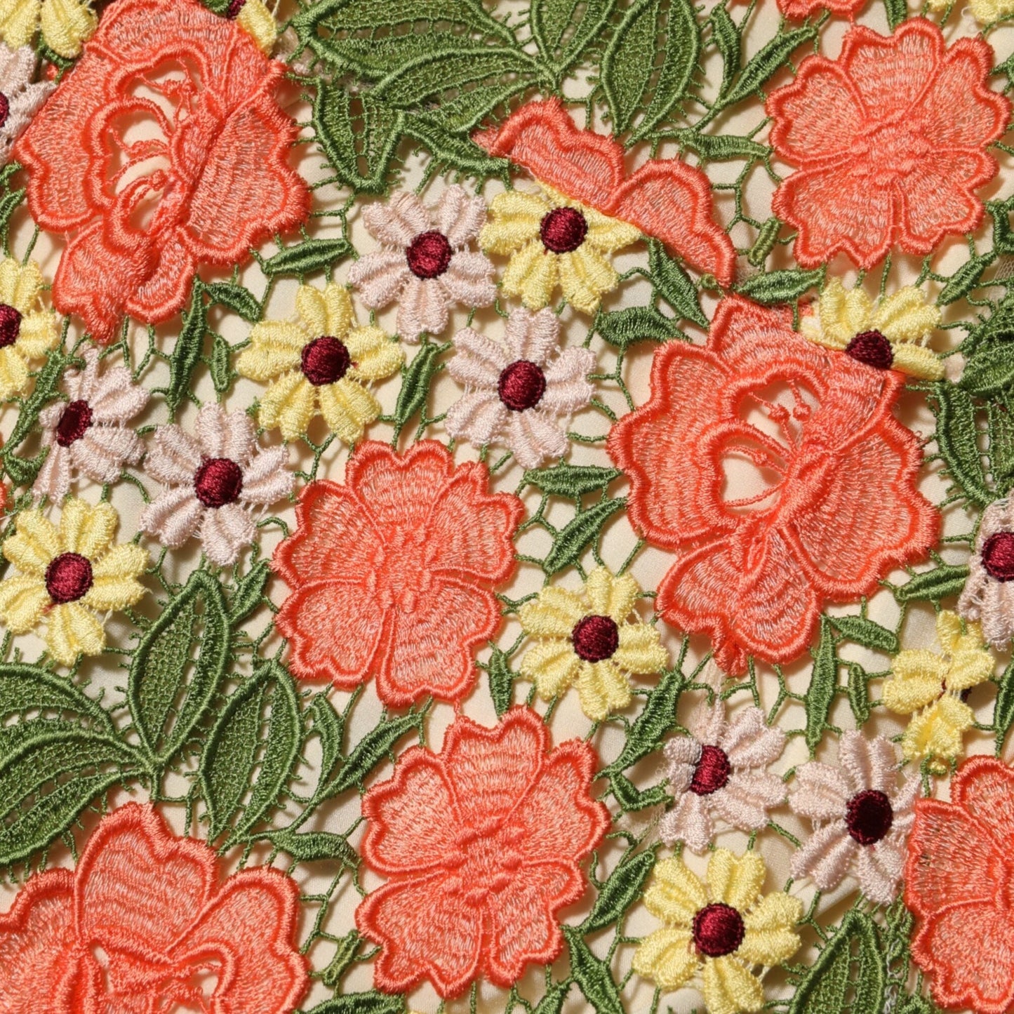 Dolce & Gabbana Multicolor Floral Embroidery Aline Mini Dress