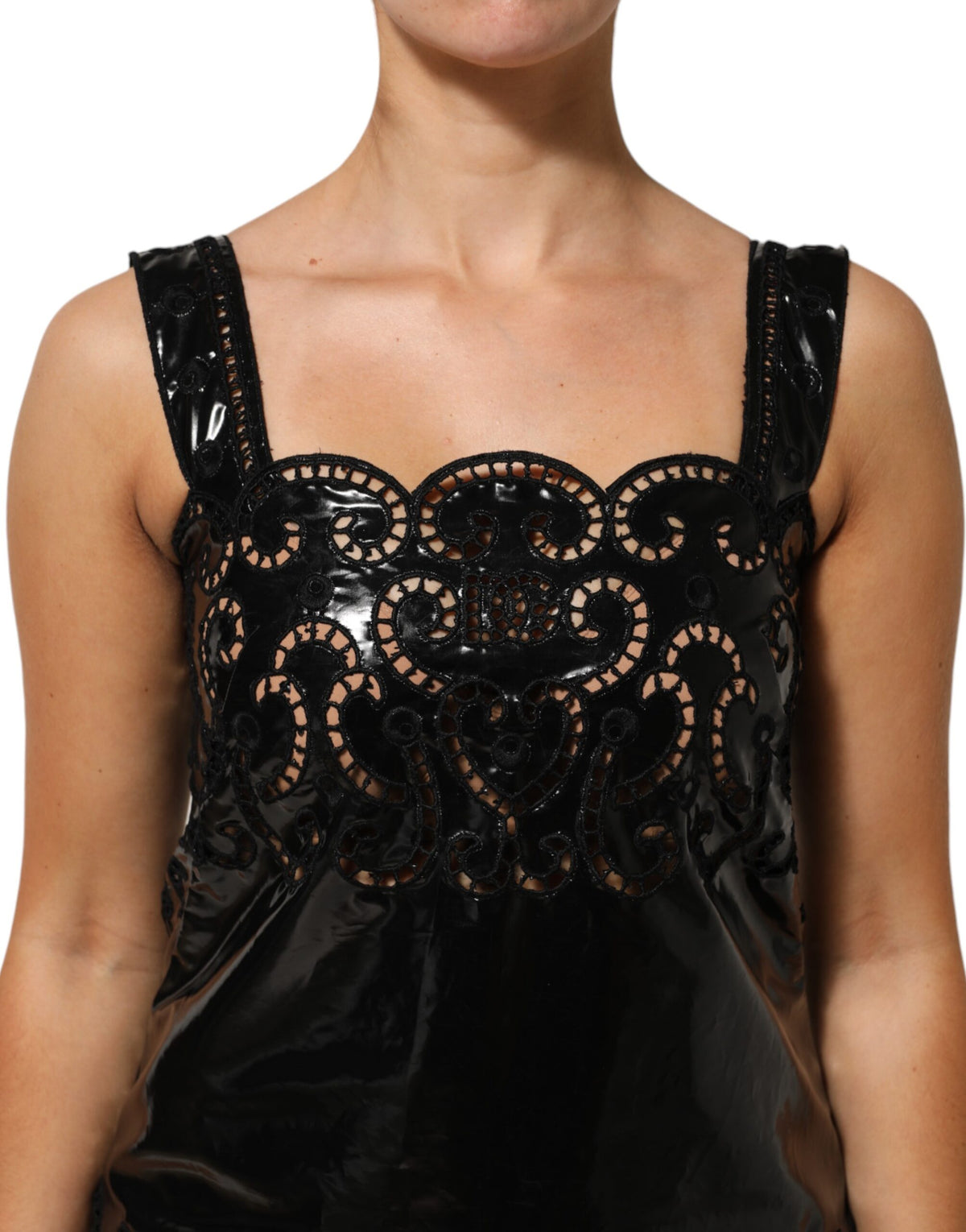 Dolce & Gabbana Black Cut Out A-line Sheath Mini Dress - Eljoys Fashion 