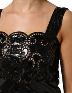 Dolce & Gabbana Black Cut Out A-line Sheath Mini Dress - Eljoys Fashion 