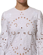 Dolce & Gabbana White Cut Out A-line Sheath Mini Dress