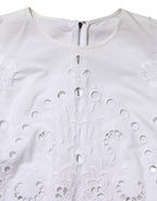 Dolce & Gabbana White Cut Out A-line Sheath Mini Dress