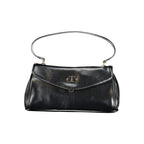Black Twinset polyurethane women’s handbag with sleek design and top handle, stylish accessory for everyday or evening use.