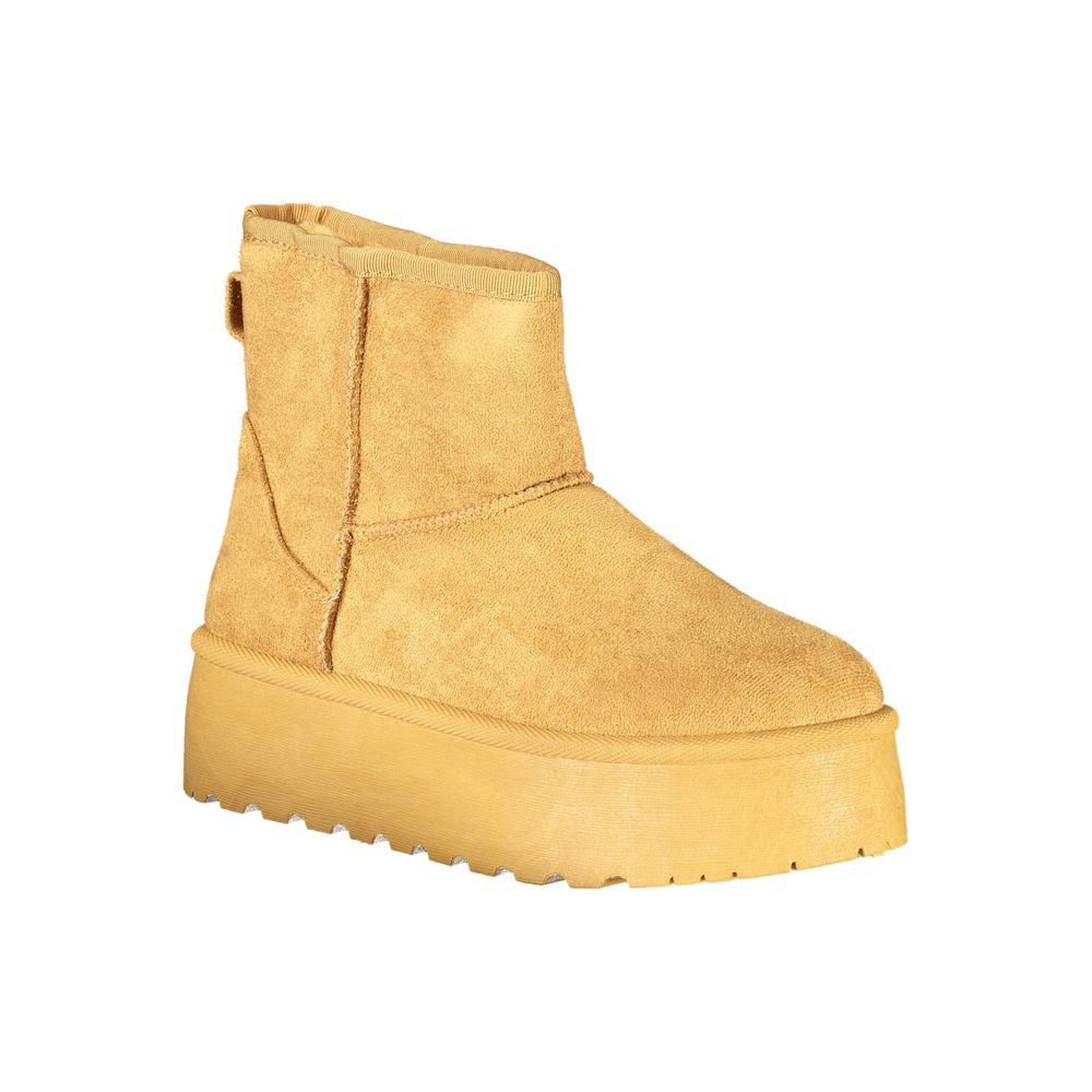 Laura Biagiotti Marrone Polyester Women Ankle Boot Laura Biagiotti