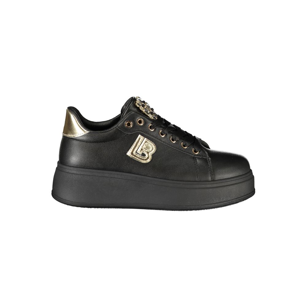 Laura Biagiotti Black Polyurethane Women Sneaker Laura Biagiotti