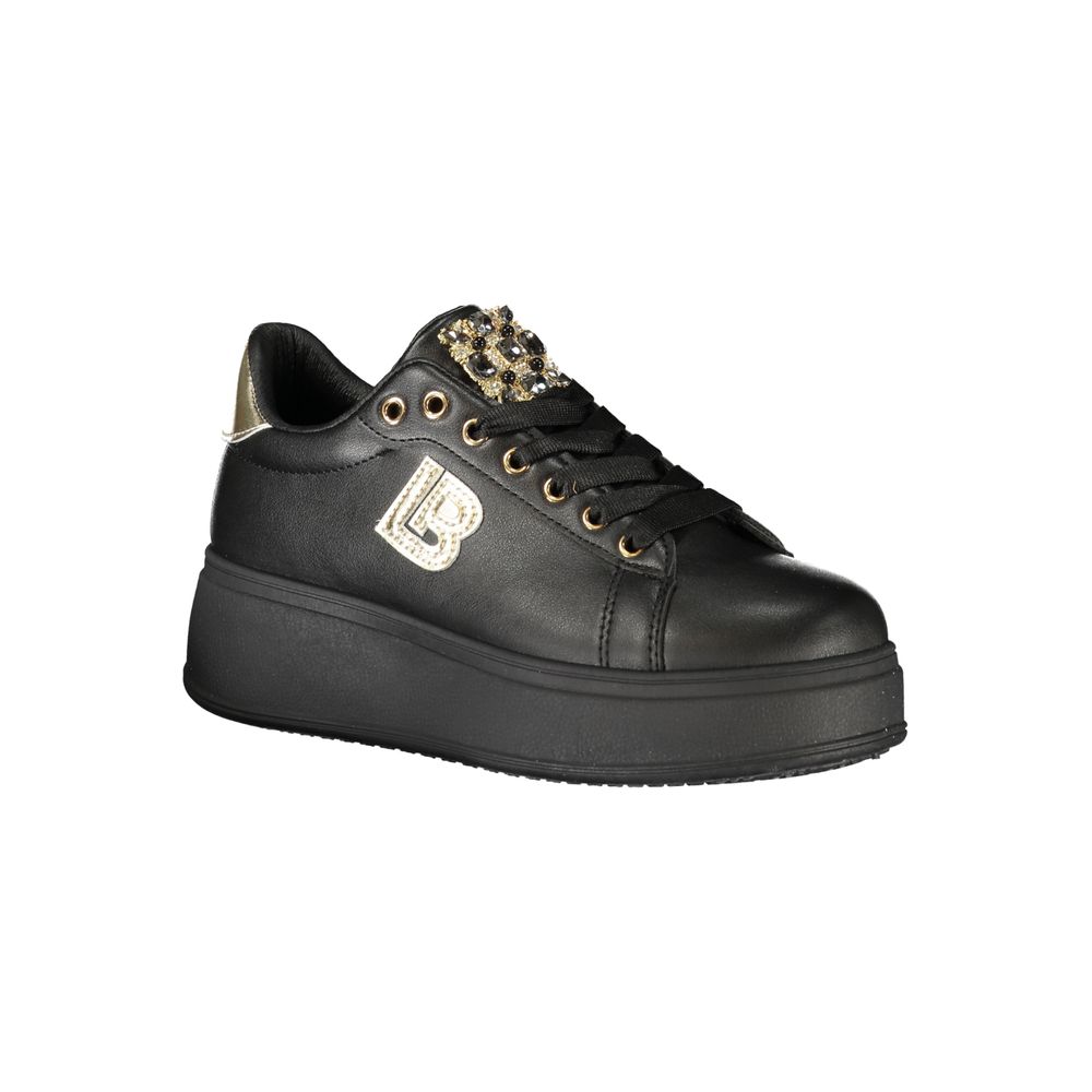 Laura Biagiotti Black Polyurethane Women Sneaker Laura Biagiotti