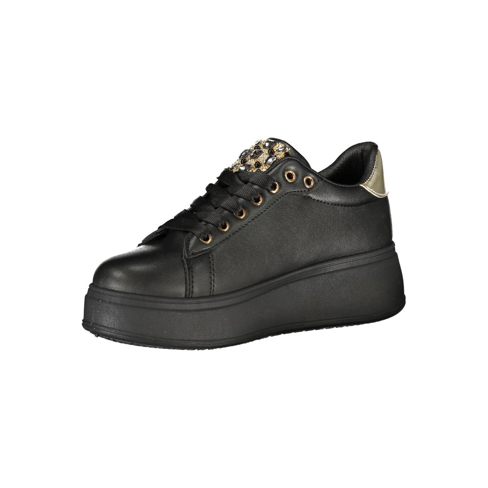 Laura Biagiotti Black Polyurethane Women Sneaker Laura Biagiotti