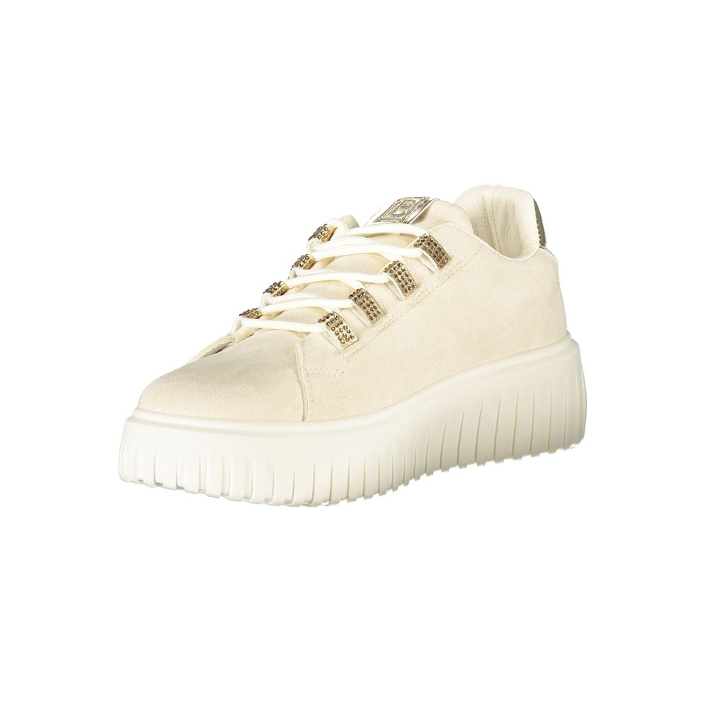 Laura Biagiotti Beige Polyester Women Sneaker Laura Biagiotti