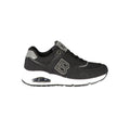 Black Laura Biagiotti women's sneaker with polyurethane upper, featuring a sleek design and comfortable sole.