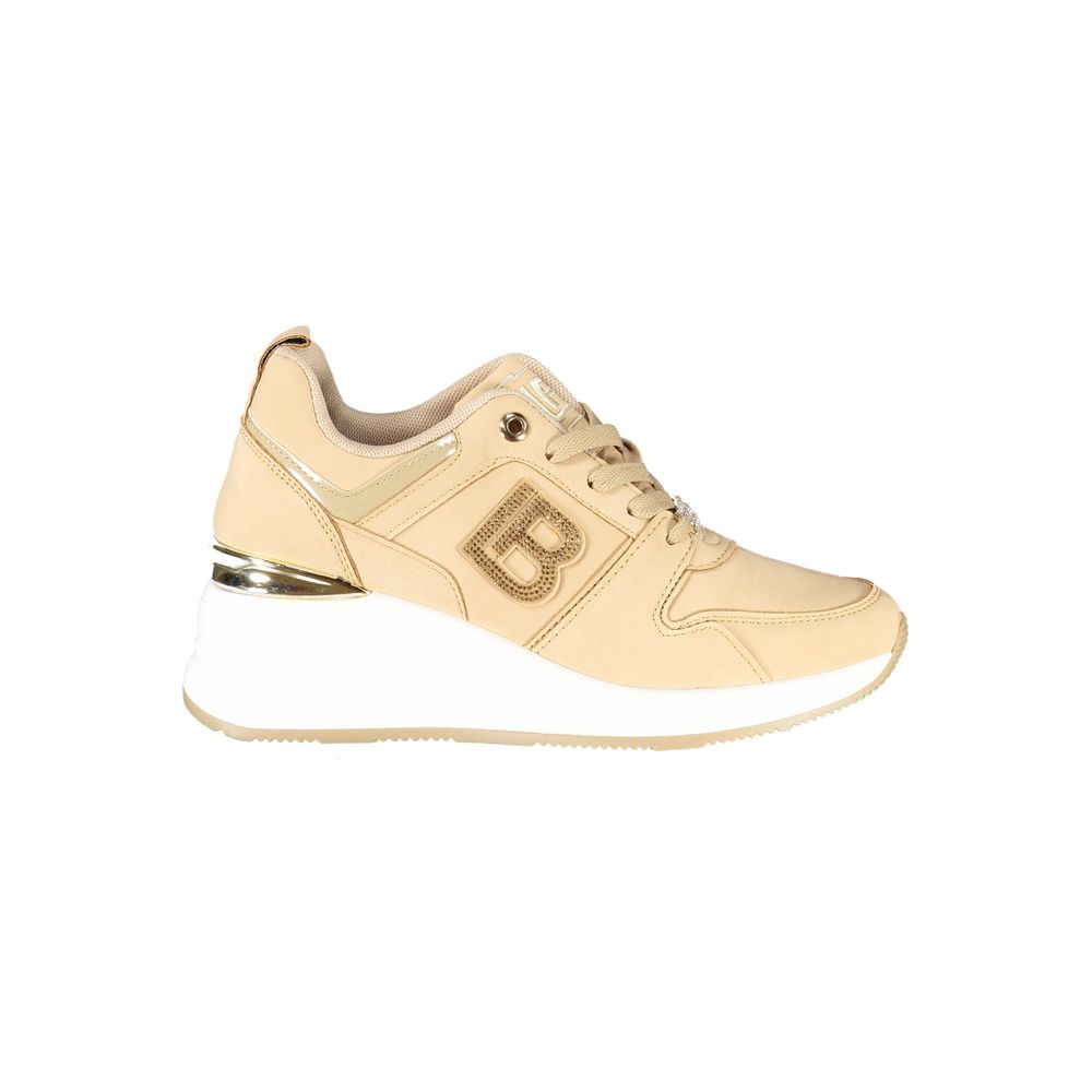 Laura Biagiotti Beige Polyester Women Sneaker Laura Biagiotti