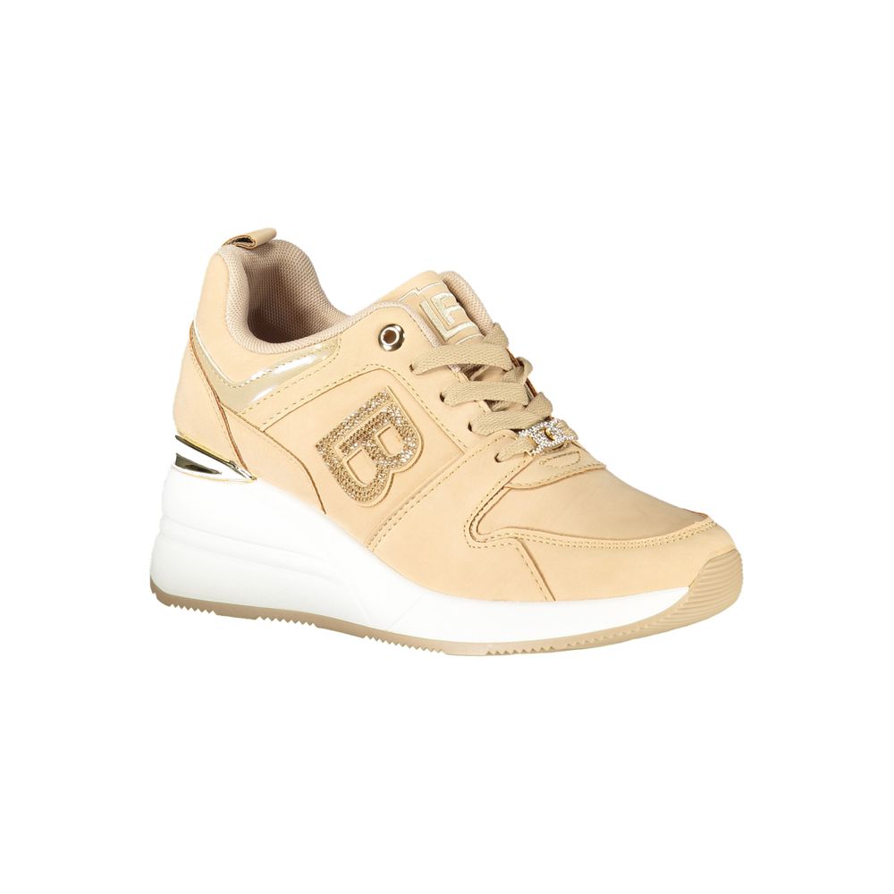Laura Biagiotti Beige Polyester Women Sneaker Laura Biagiotti