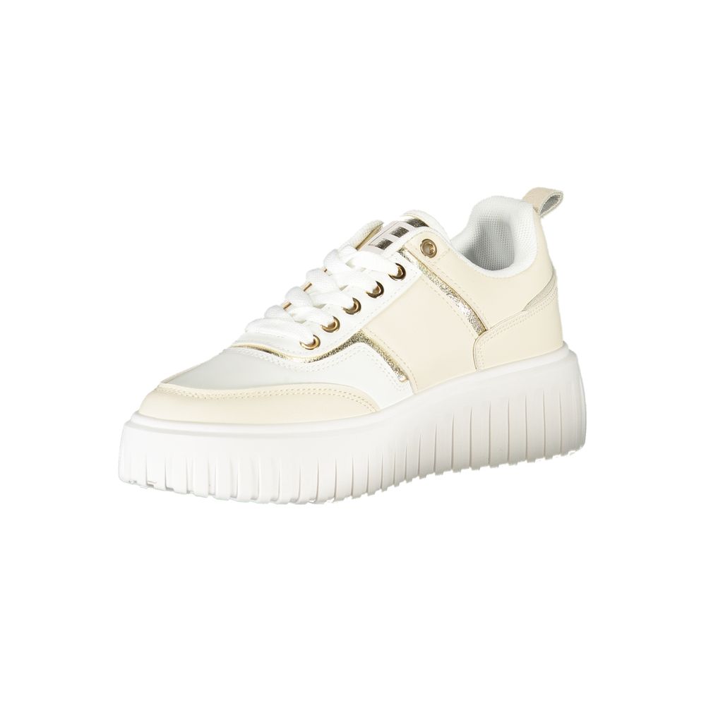 Laura Biagiotti Beige Polyester Women Sneaker Laura Biagiotti