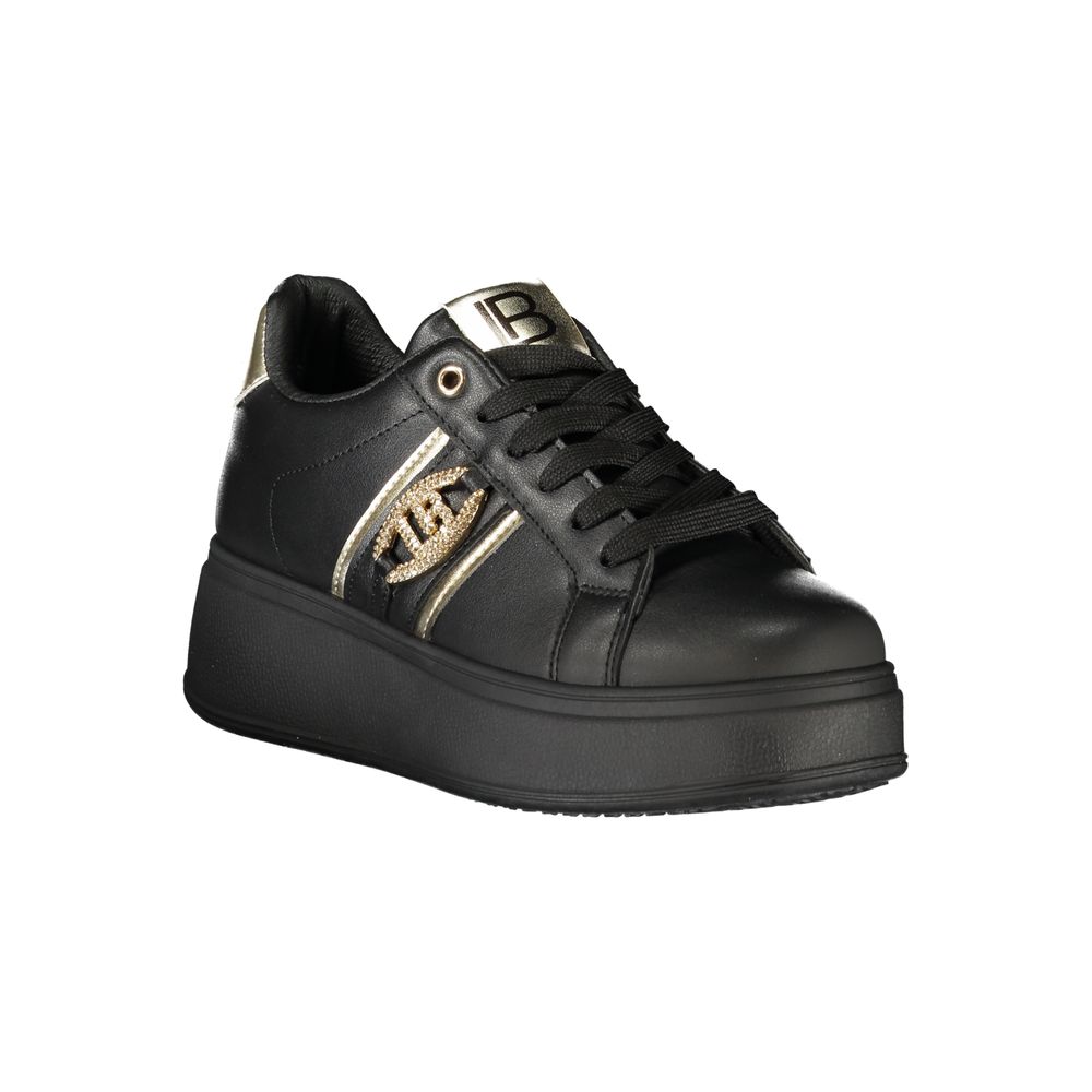Laura Biagiotti Black Polyurethane Women Sneaker Laura Biagiotti