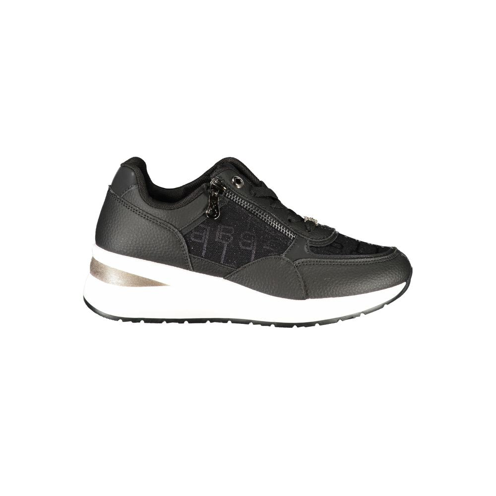 Laura Biagiotti Black Polyurethane Women Sneaker - Eljoys Fashion 
