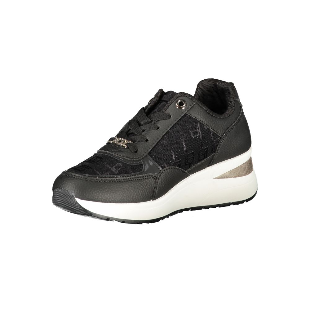 Laura Biagiotti Black Polyurethane Women Sneaker - Eljoys Fashion 