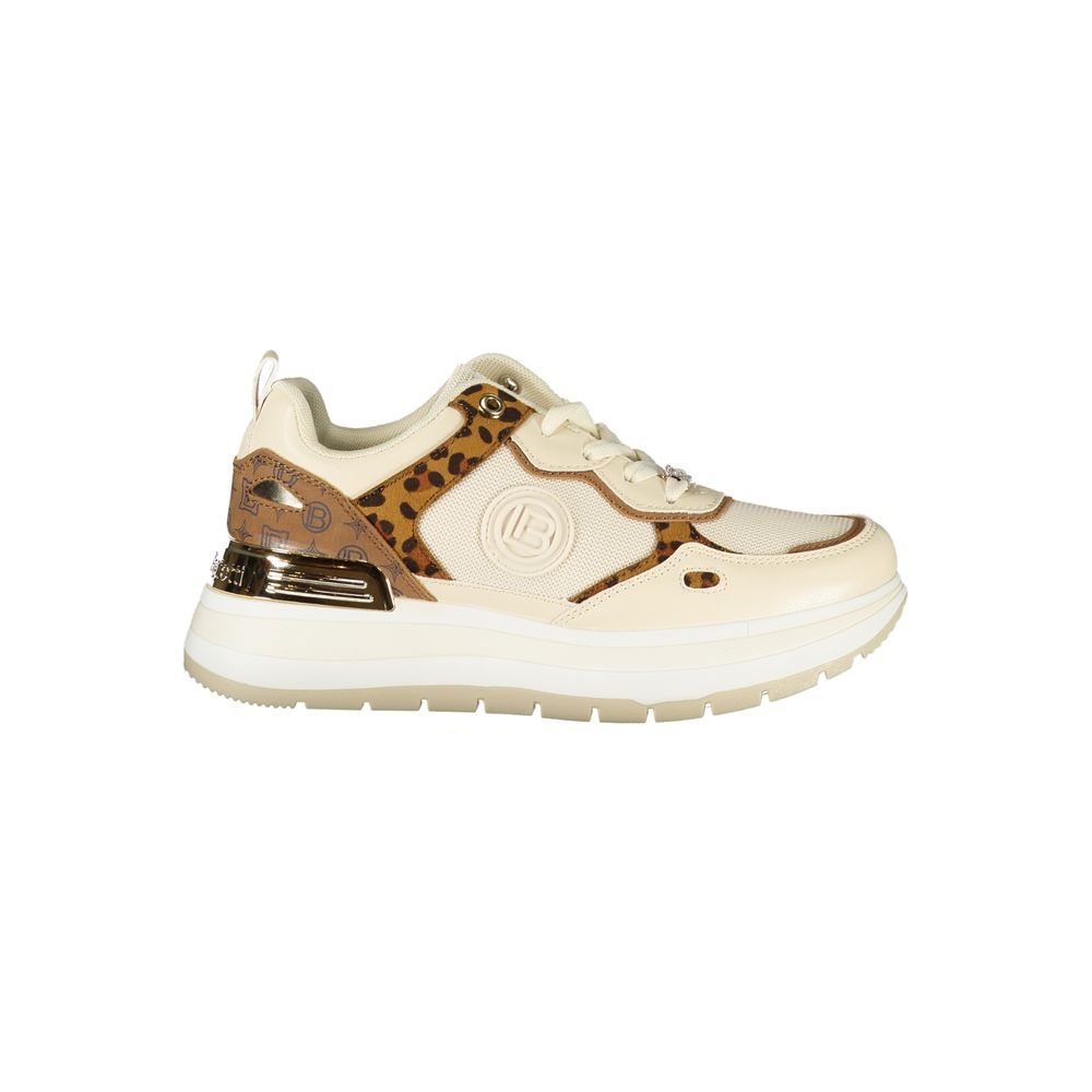 Laura Biagiotti Beige Polyurethane Women Sneaker Laura Biagiotti