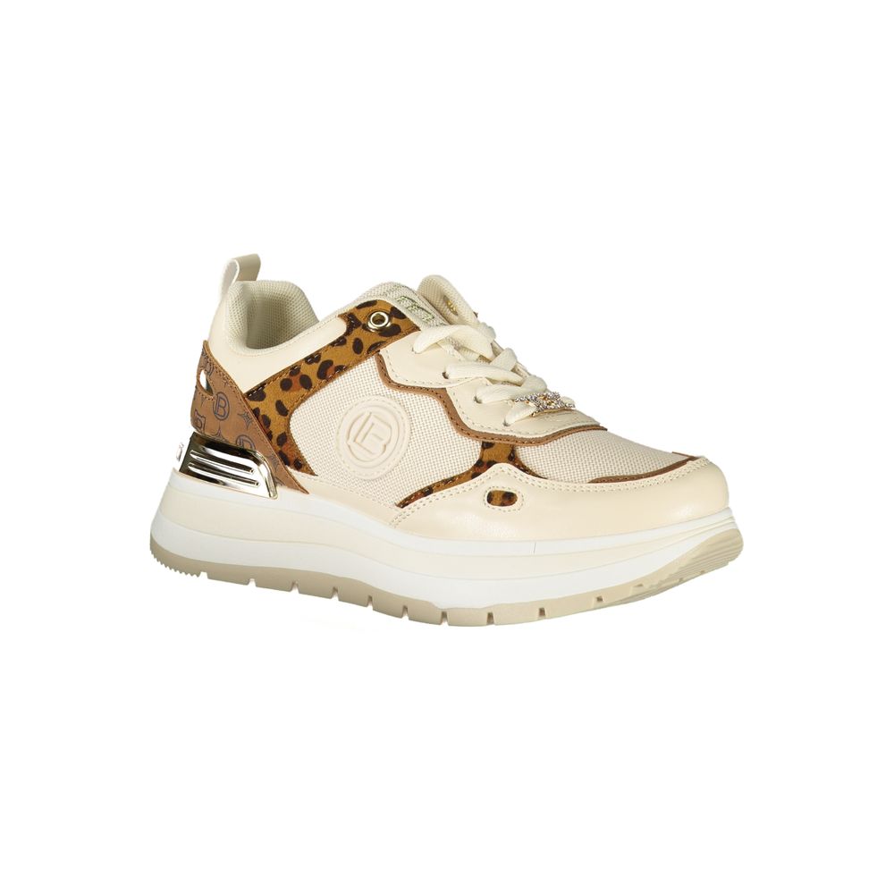 Laura Biagiotti Beige Polyurethane Women Sneaker Laura Biagiotti