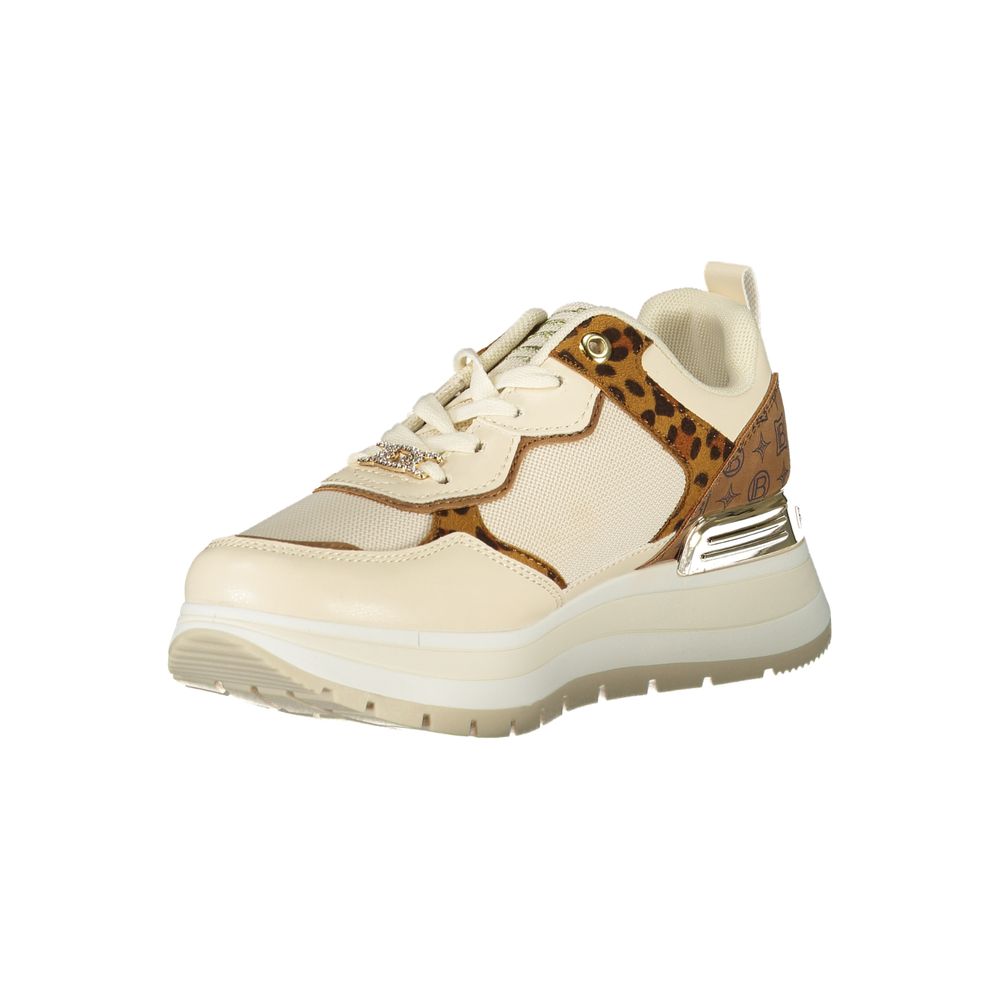 Laura Biagiotti Beige Polyurethane Women Sneaker Laura Biagiotti
