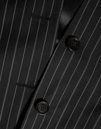 Dolce & Gabbana Dark Gray Stripes MARTINI 1 Button Suit Blazer