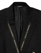 Dolce & Gabbana Black SICILIA Double Breasted Jacket Blazer