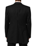 Dolce & Gabbana Dark Gray Stripes 2 Buttons Suit Jacket Blazer