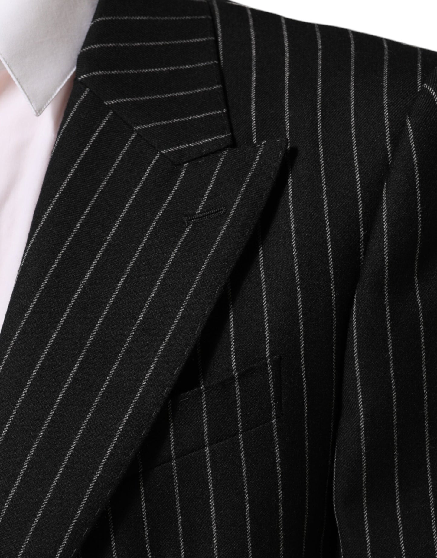 Dolce & Gabbana Black Stripes 2 Buttons Suit Jacket Blazer