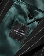Dolce & Gabbana Dark Gray Stripes 2 Buttons Suit Jacket Blazer