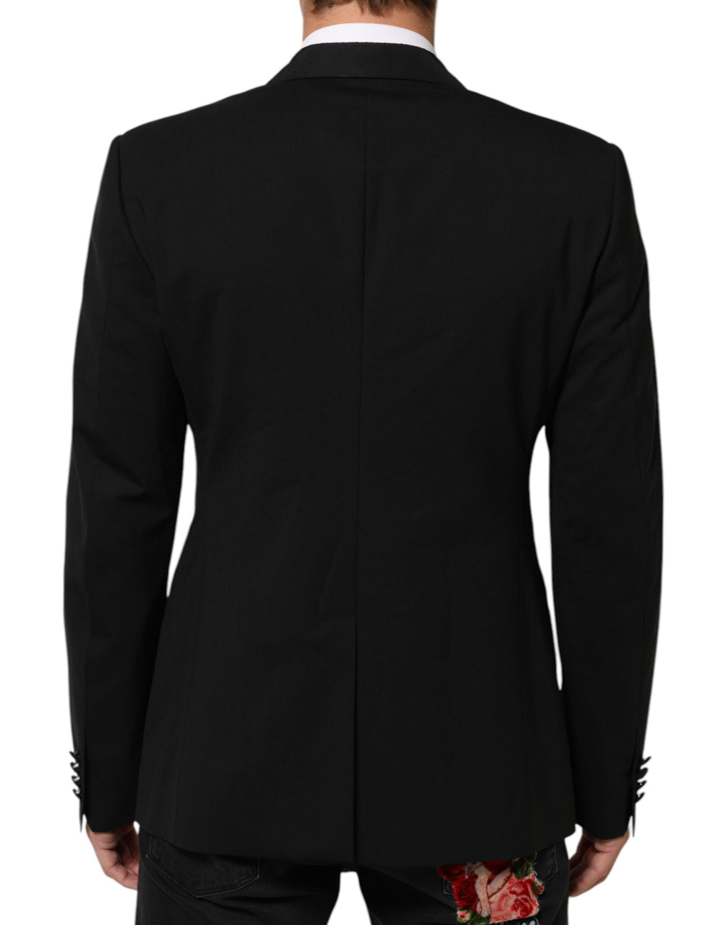 Dolce & Gabbana Black Wool 2 Buttons Suit Men Jacket Blazer - Eljoys Fashion 