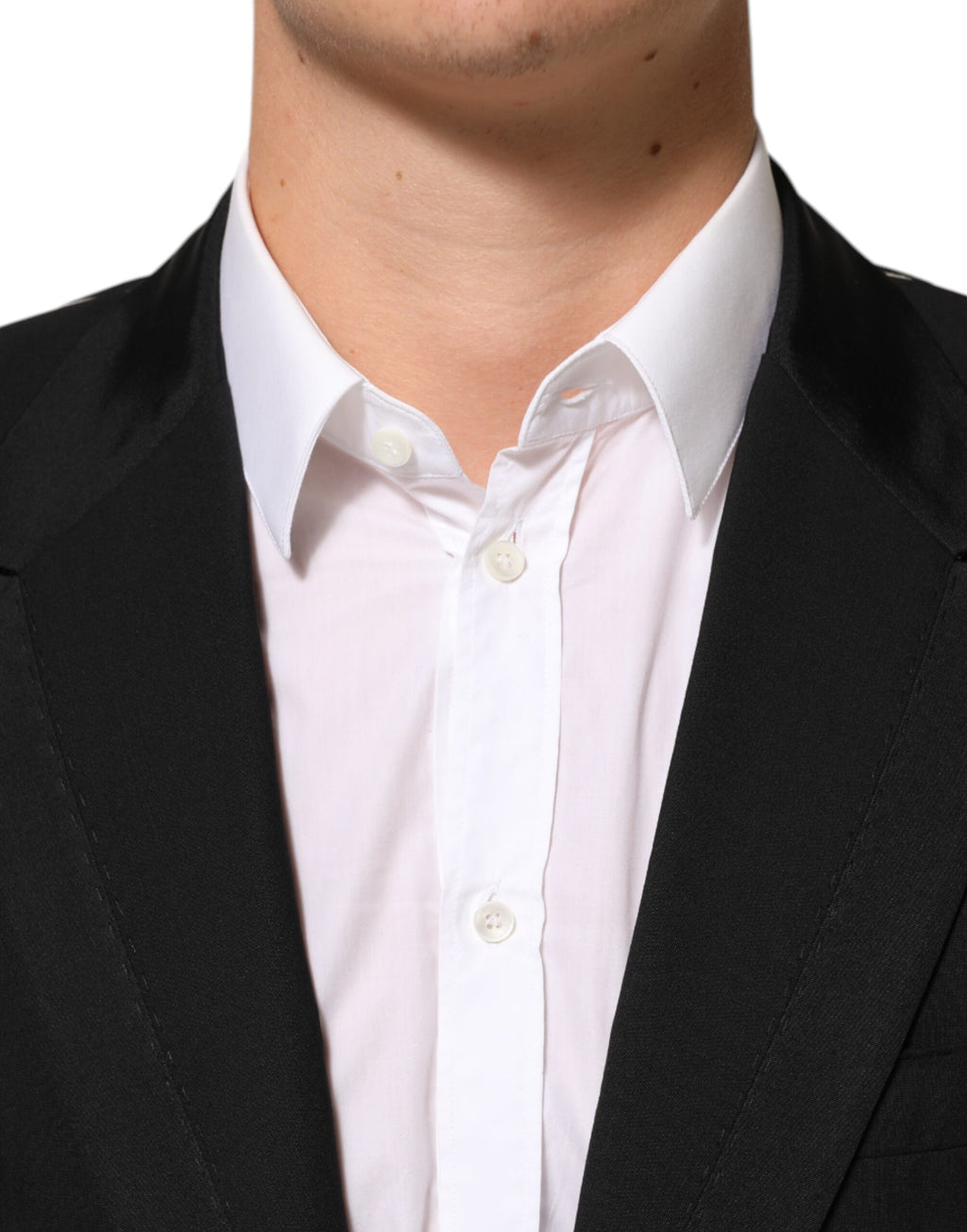 Dolce & Gabbana Black Wool 2 Buttons Suit Men Jacket Blazer - Eljoys Fashion 