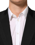 Dolce & Gabbana Black Wool 2 Buttons Suit Men Jacket Blazer - Eljoys Fashion 