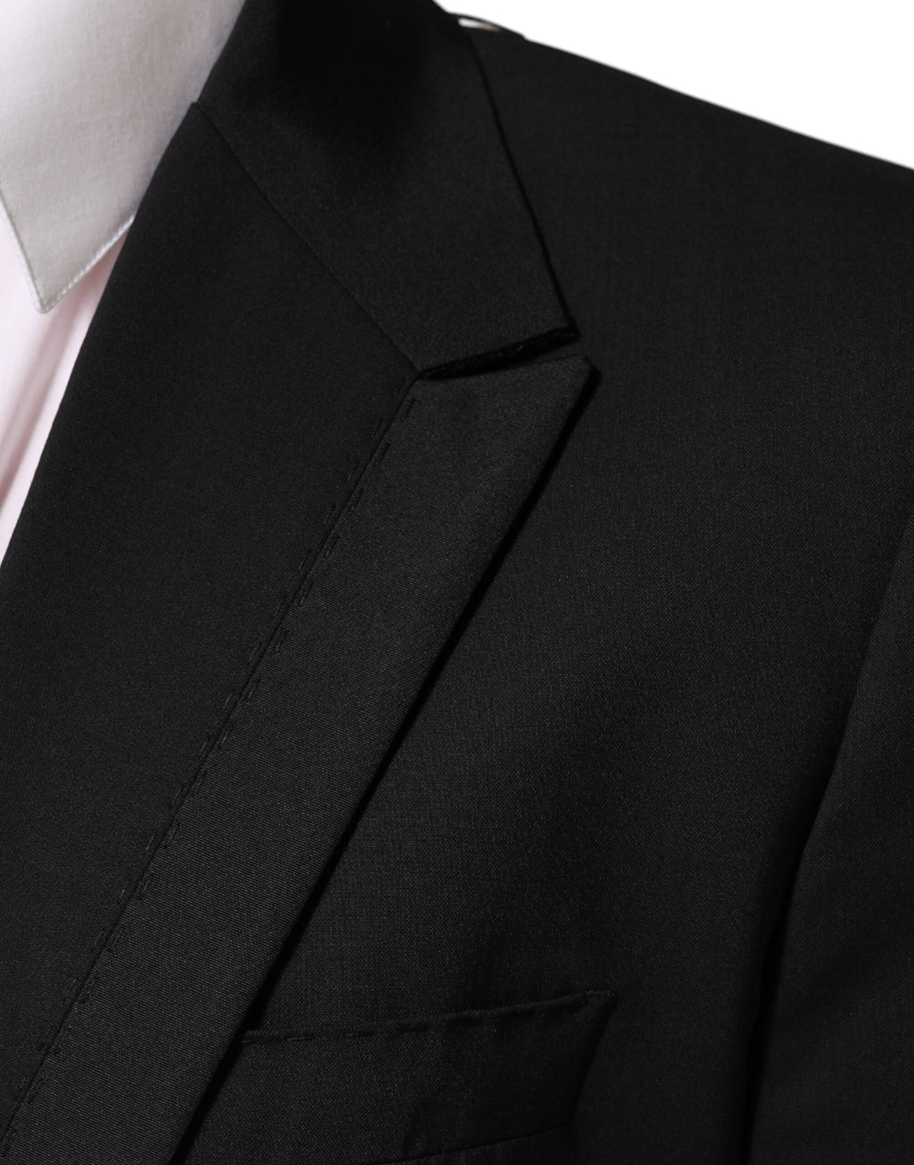 Dolce & Gabbana Black Wool 2 Buttons Suit Men Jacket Blazer - Eljoys Fashion 