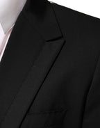 Dolce & Gabbana Black Wool 2 Buttons Suit Men Jacket Blazer - Eljoys Fashion 